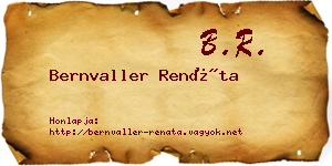 Bernvaller Renáta névjegykártya